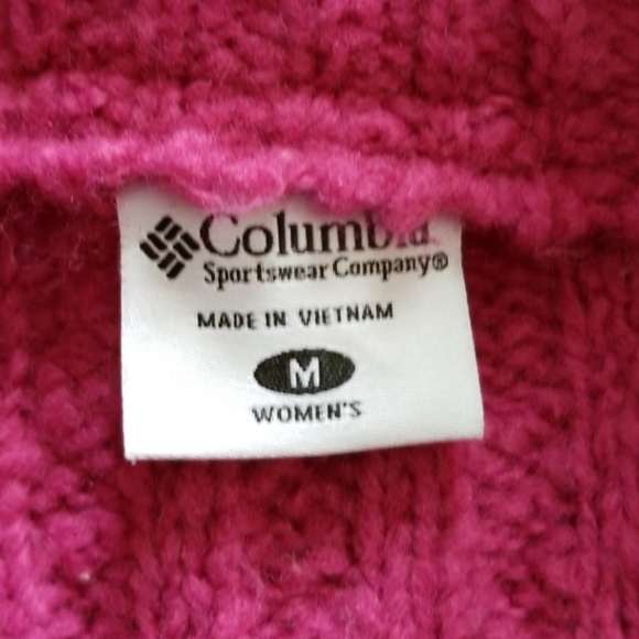 COLUMBIA pink full zip vest jacket sweater - Picture 3 of 5